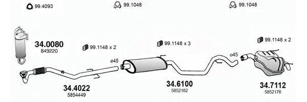 ASSO ART3550 Система випуску ОГ