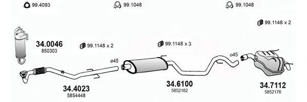 ASSO ART3553 Система випуску ОГ