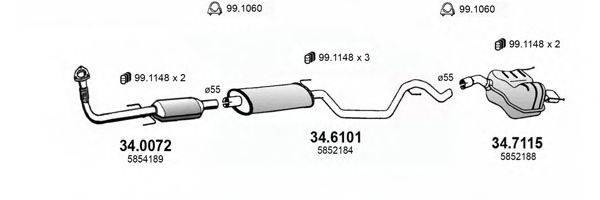 ASSO ART3569 Система випуску ОГ