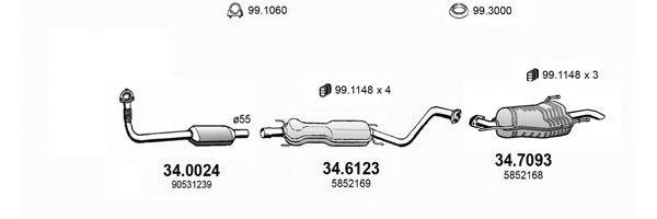 ASSO ART3575 Система випуску ОГ