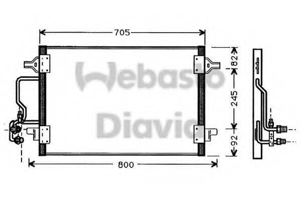 WEBASTO 82D0225145A Конденсатор, кондиціонер