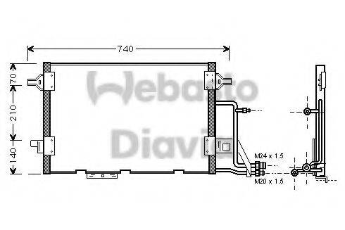 WEBASTO 82D0225455A Конденсатор, кондиціонер