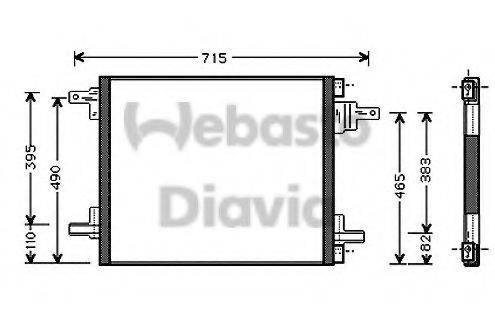 WEBASTO 82D0225509A Конденсатор, кондиціонер