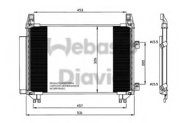 WEBASTO 82D0225625A Конденсатор, кондиціонер