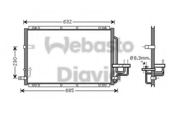 WEBASTO 82D0226228MA Конденсатор, кондиціонер