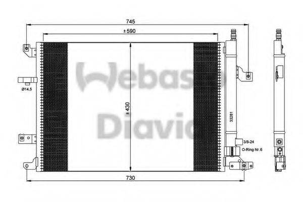 WEBASTO 82D0226252MA Конденсатор, кондиціонер