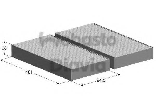 WEBASTO 82D0325141A Фільтр, повітря у внутрішньому просторі