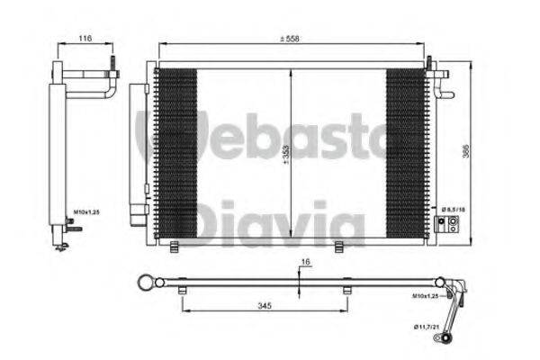 WEBASTO 82D0226269MA Конденсатор, кондиціонер