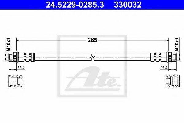 ATE 24522902853 Гальмівний шланг