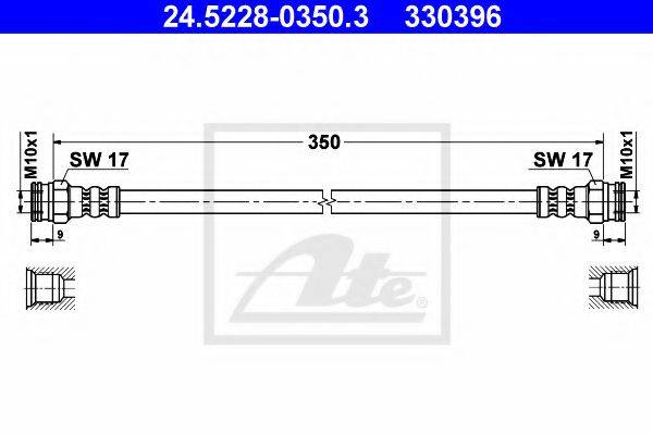 ATE 24522803503 Гальмівний шланг