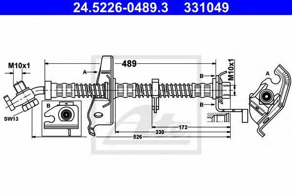 ATE 24522604893 Гальмівний шланг