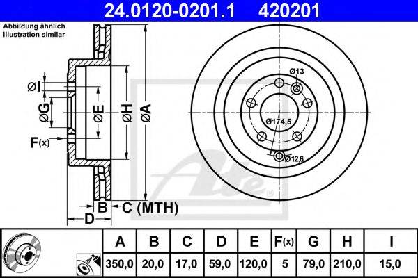 ATE 24012002011 гальмівний диск