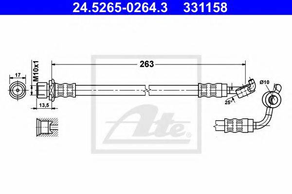 ATE 24526502643 Гальмівний шланг