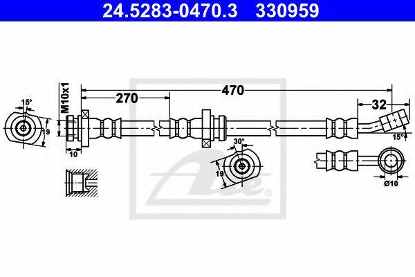 ATE 24528304703 Гальмівний шланг