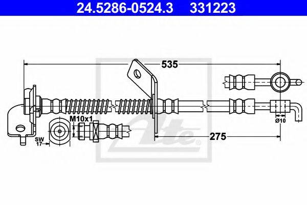 ATE 24528605243 Гальмівний шланг