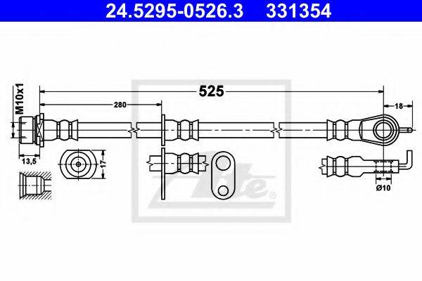 ATE 24529505263 Гальмівний шланг