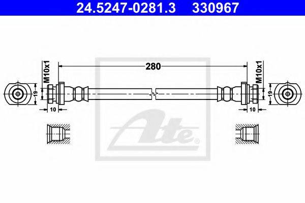 ATE 24524702813 Гальмівний шланг