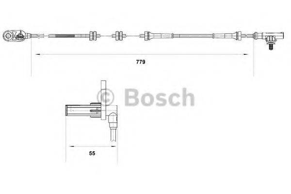 BOSCH 0265007633 Датчик, частота обертання колеса