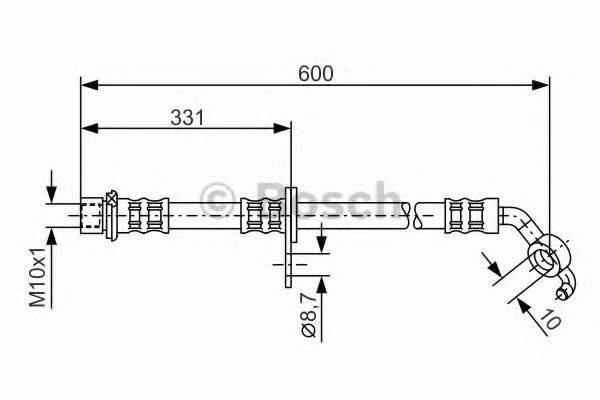 BOSCH 1987476108 Гальмівний шланг