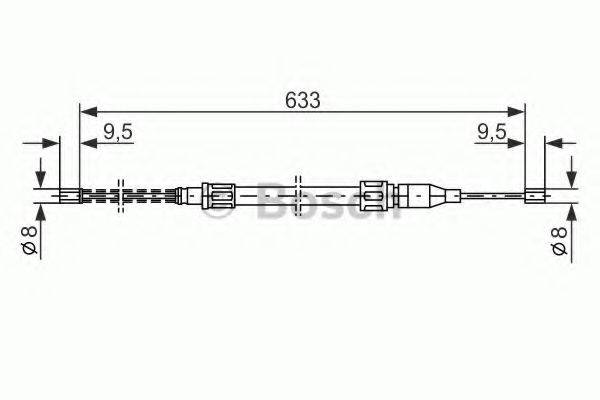 BOSCH 1987477043 Трос, стоянкова гальмівна система