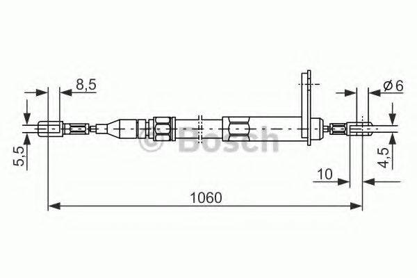 BOSCH 1987477047 Трос, стоянкова гальмівна система