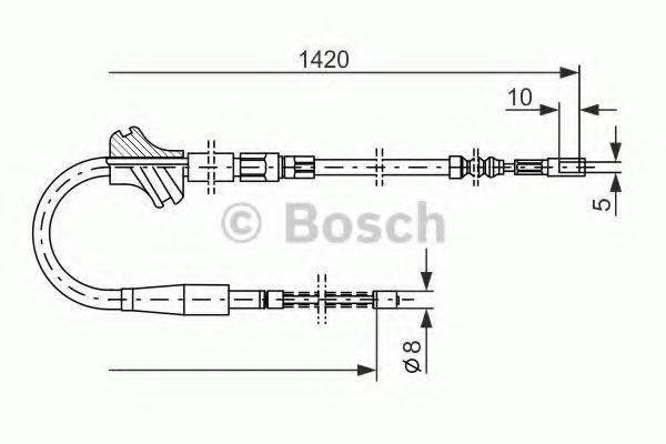 BOSCH 1987477063 Трос, стоянкова гальмівна система