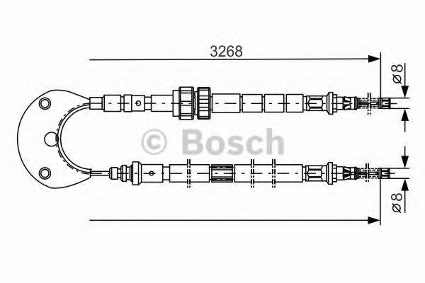 BOSCH 1987477095 Трос, стоянкова гальмівна система