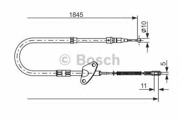 BOSCH 1987477119 Трос, стоянкова гальмівна система