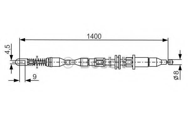 BOSCH 1987477134 Трос, стоянкова гальмівна система