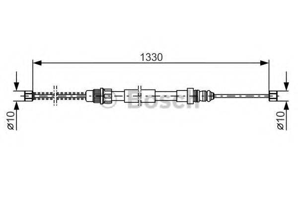 BOSCH 1987477156 Трос, стоянкова гальмівна система