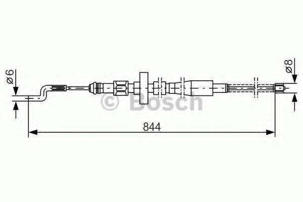 BOSCH 1987477171 Трос, стоянкова гальмівна система