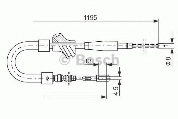 BOSCH 1987477187 Трос, стоянкова гальмівна система