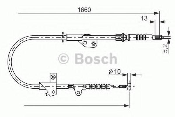 BOSCH 1987477231 Трос, стоянкова гальмівна система