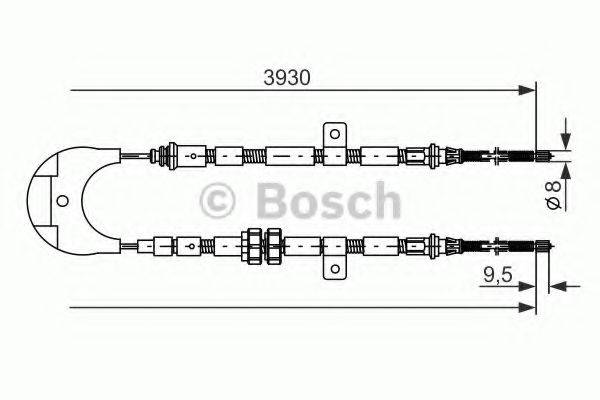 BOSCH 1987477233 Трос, стоянкова гальмівна система