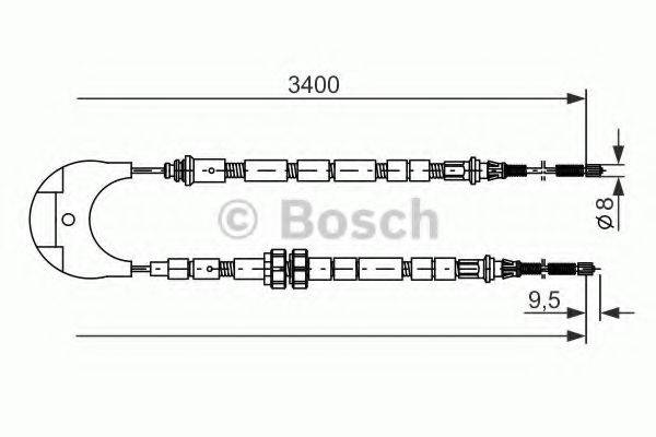 BOSCH 1987477234 Трос, стоянкова гальмівна система