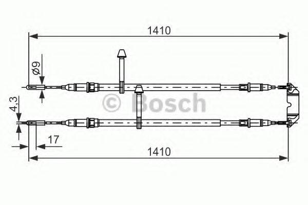 BOSCH 1987477245 Трос, стоянкова гальмівна система