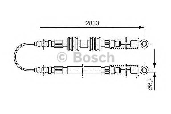 BOSCH 1987477296 Трос, стоянкова гальмівна система