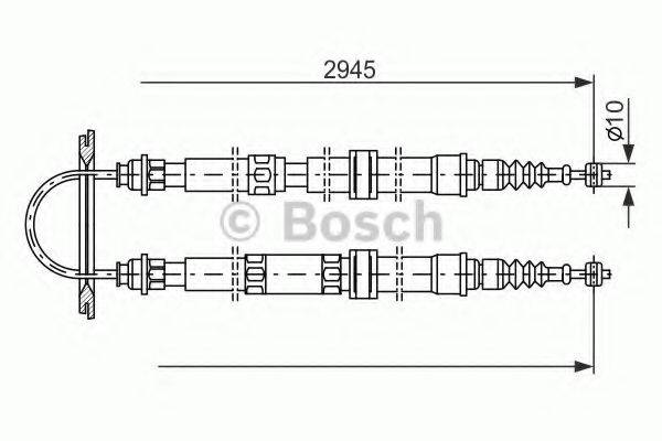 BOSCH 1987477390 Трос, стоянкова гальмівна система