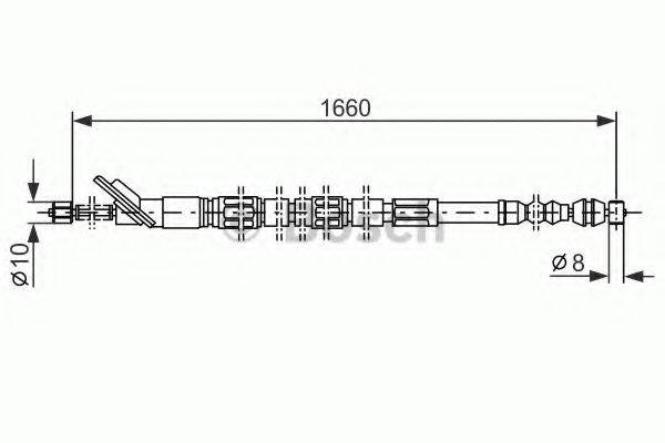 BOSCH 1987477411 Трос, стоянкова гальмівна система