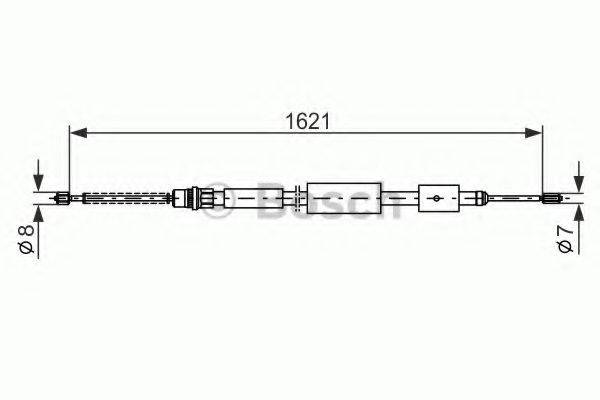 BOSCH 1987477437 Трос, стоянкова гальмівна система