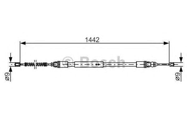 BOSCH 1987477442 Трос, стоянкова гальмівна система