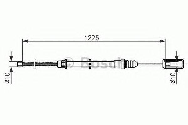 BOSCH 1987477453 Трос, стоянкова гальмівна система