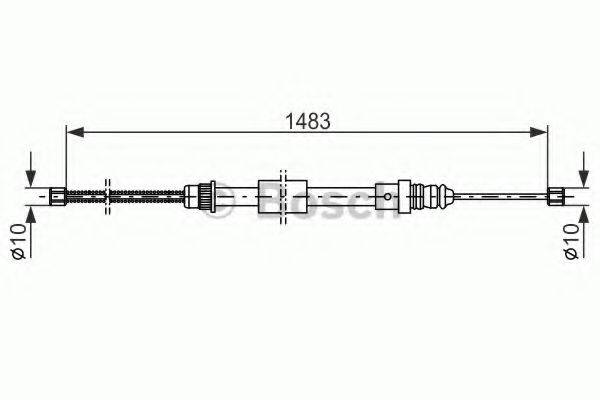 BOSCH 1987477462 Трос, стоянкова гальмівна система