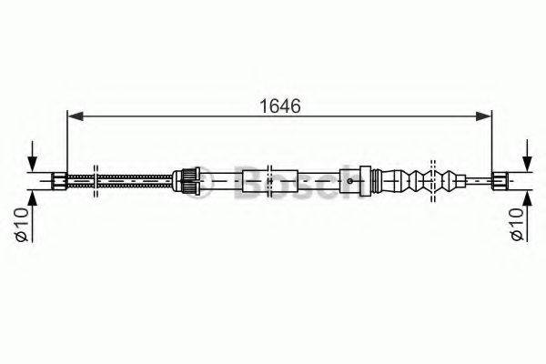 BOSCH 1987477469 Трос, стоянкова гальмівна система