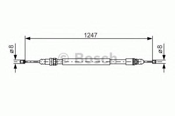 BOSCH 1987477473 Трос, стоянкова гальмівна система