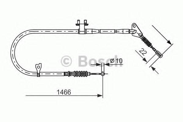 BOSCH 1987477492 Трос, стоянкова гальмівна система