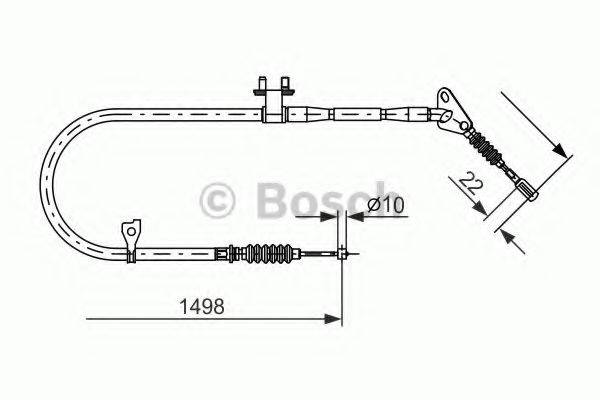 BOSCH 1987477494 Трос, стоянкова гальмівна система