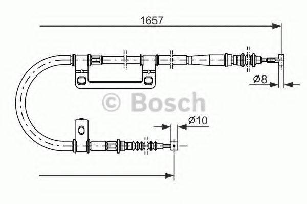 BOSCH 1987477501 Трос, стоянкова гальмівна система