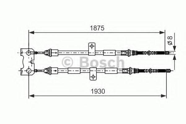 BOSCH 1987477520 Трос, стоянкова гальмівна система