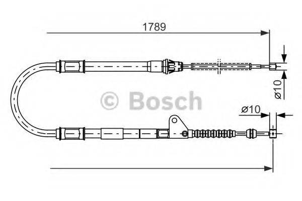 BOSCH 1987477540 Трос, стоянкова гальмівна система